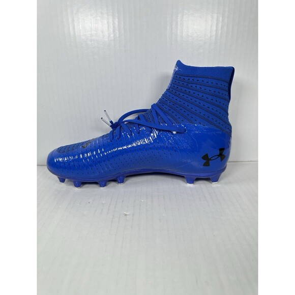 Sz 10 Under Armour Highlight MC 2.0 INTELLIKNIT Football Cleats Men Blue 3027304 - Picture 4 of 7